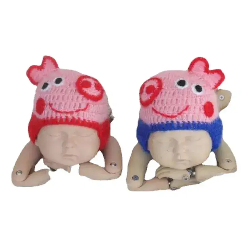 Newborn Baby Long Ears Hat Pink Blue Set - Image 18