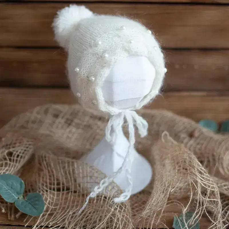 Newborn Baby Long Ears Hat Pink Blue Set - Image 14