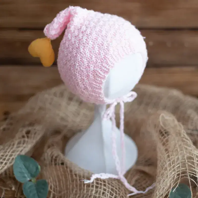 Newborn Baby Long Ears Hat Pink Blue Set - Image 3