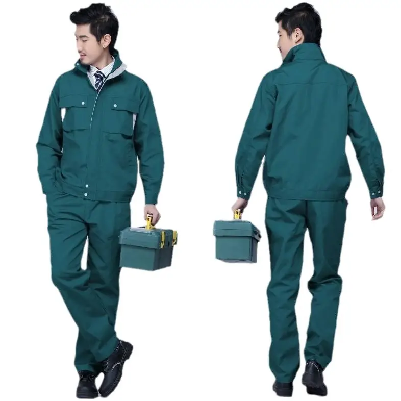 Men Reflective Work Suit Dark Blue Spring Autumn Wear