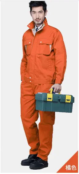 Men Reflective Work Suit Dark Blue Spring Autumn Wear
