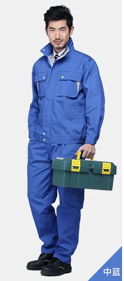 Men Reflective Work Suit Dark Blue Spring Autumn Wear