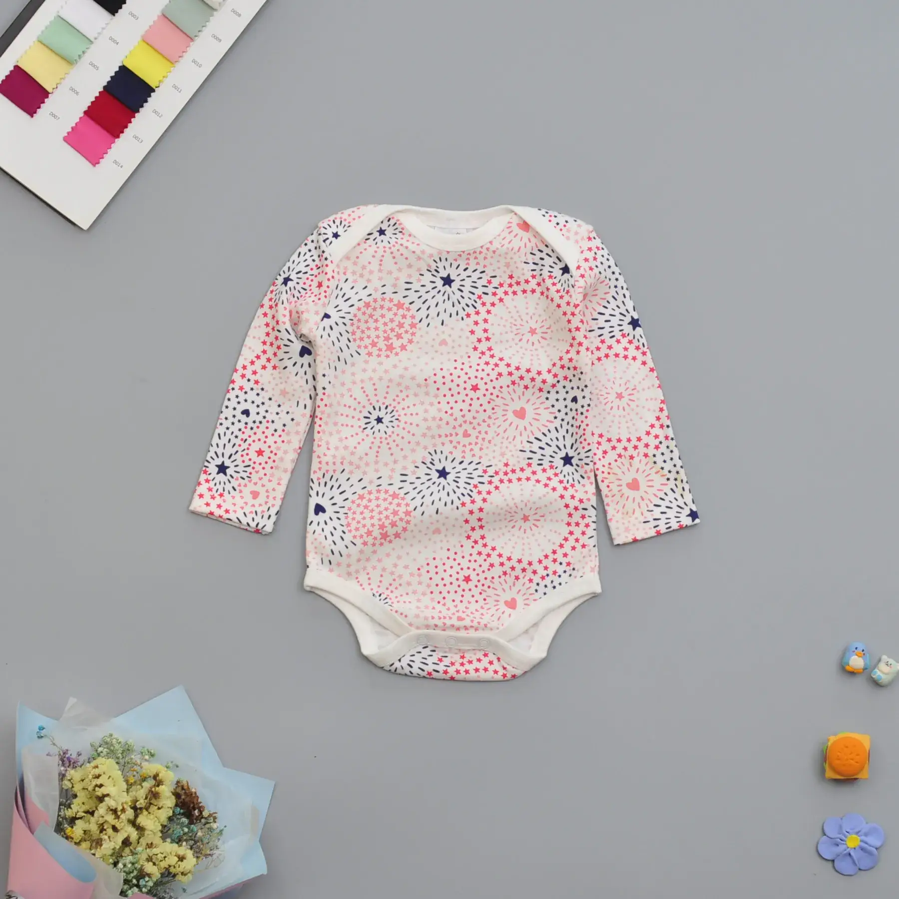 Baby Cotton Long Sleeve Romper Set for Boys - Image 5