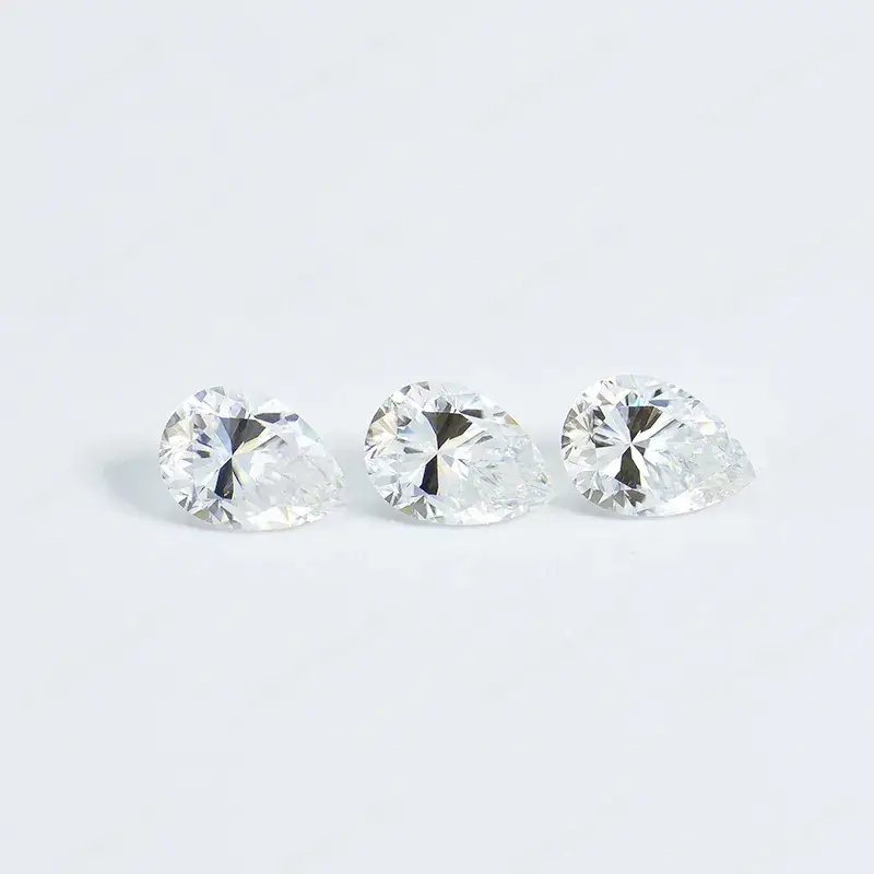 Pear Shaped Moissanite Diamonds DEFGH Color Drop 1-4 Karat 23ct