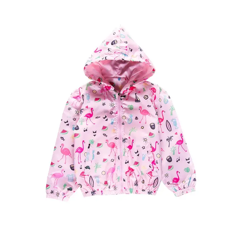 Cross-Border Girls' Hooded Windbreaker Set Pink 2025 - Image 8