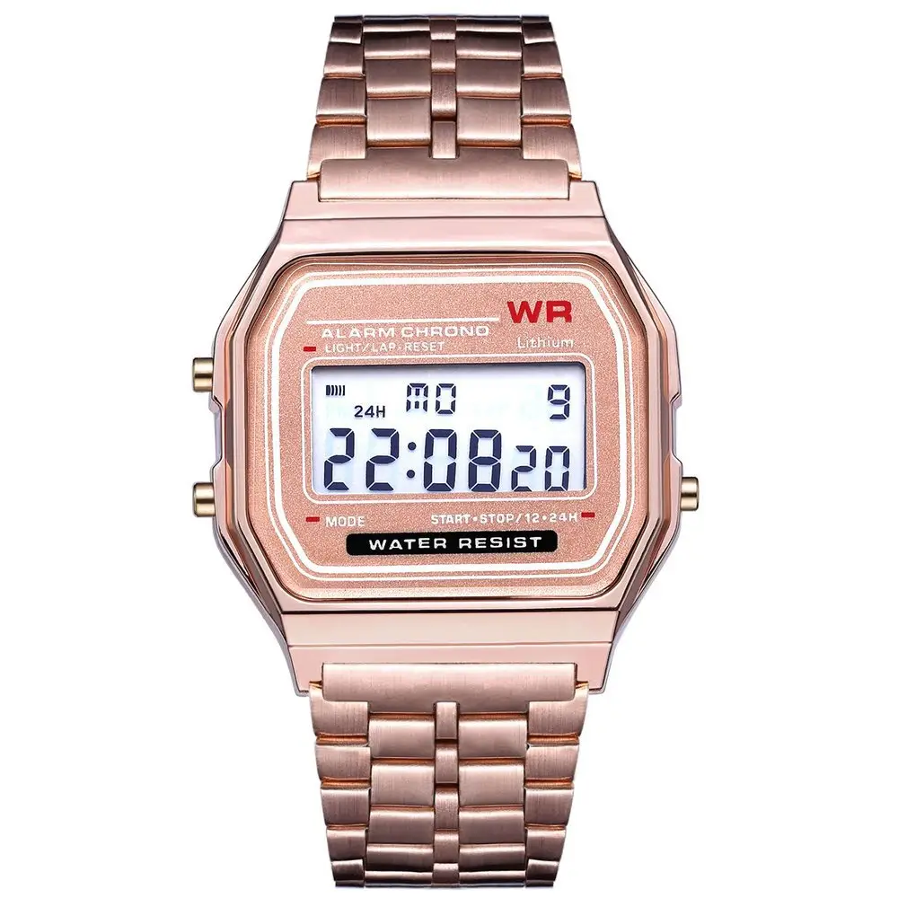 Rose Gold Digital Alarm Clock for Kids with Metal Band — feature 9