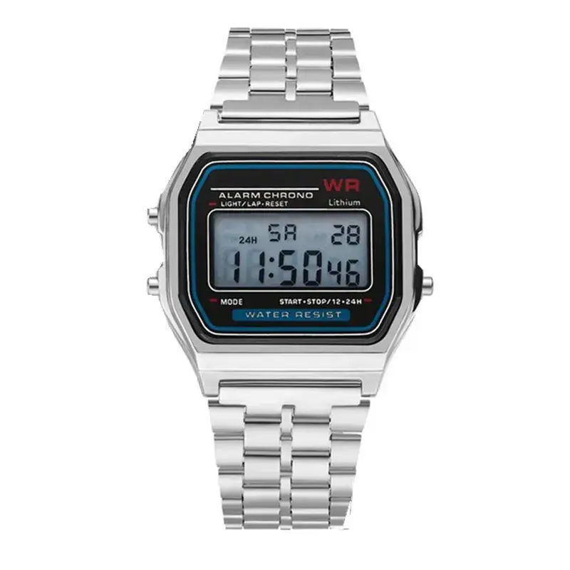 Rose Gold Digital Alarm Clock for Kids with Metal Band - Image 3