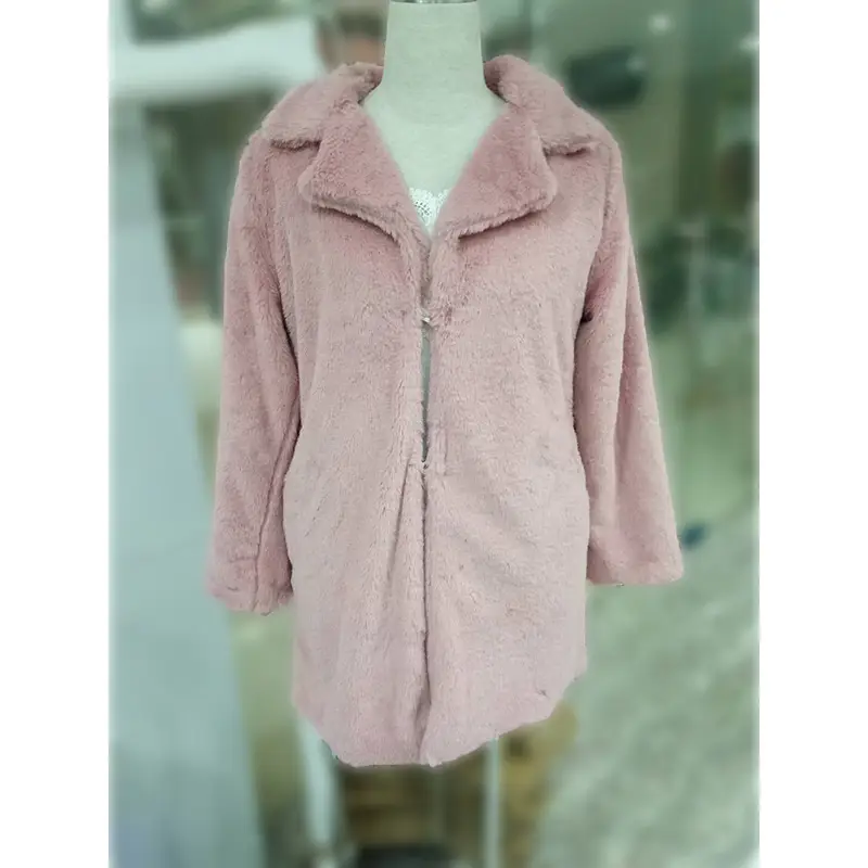 Women's Grey Faux Fur Coat 2018 Winter Long Fluffy