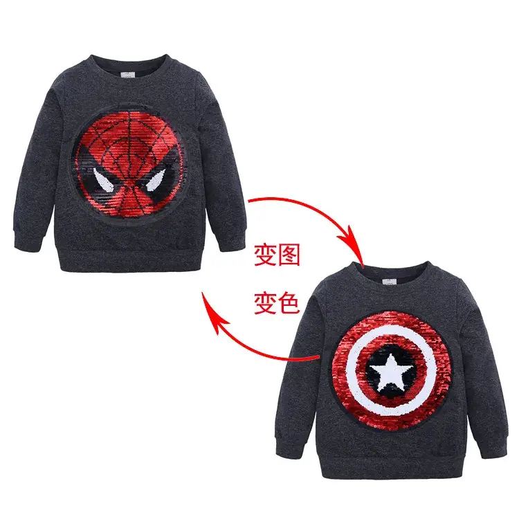 Spiderman Sequin Sweater for Boys Small Medium - Image 3