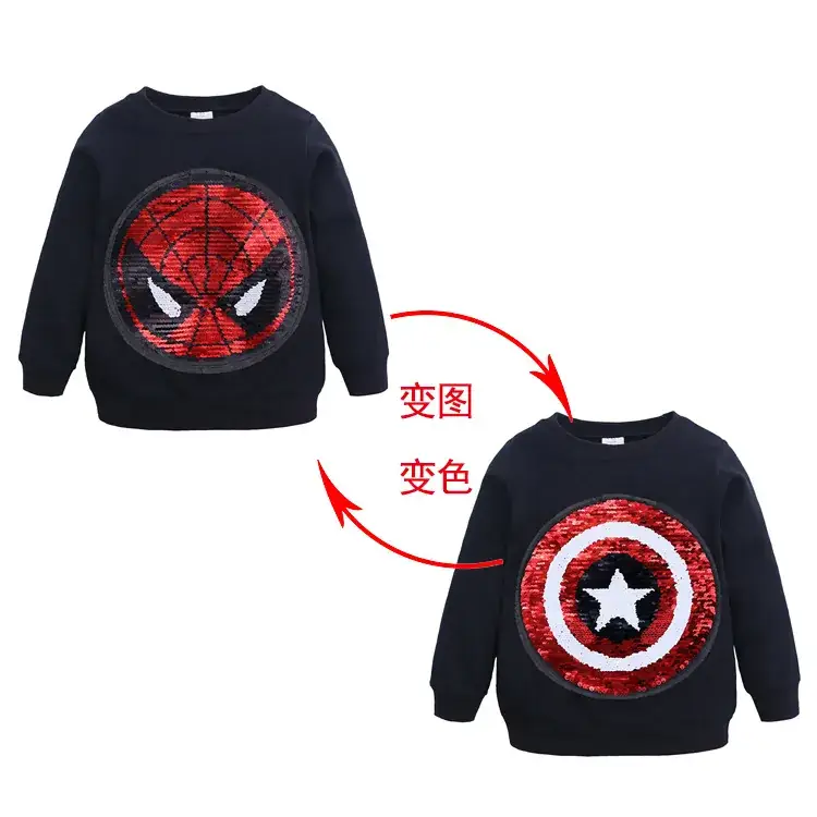 Spiderman Sequin Sweater for Boys Small Medium - Image 5
