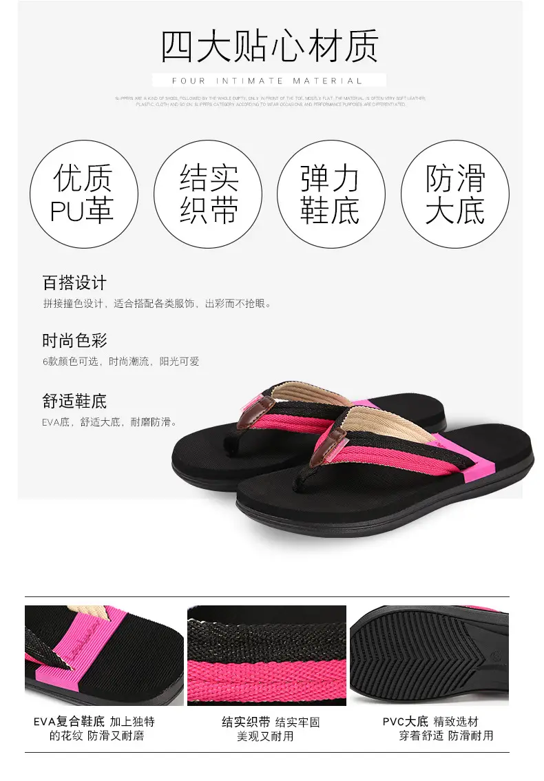 Summer New Women Slippers slippers Home Casual Couple Beach Outdoor Flip Flops for Women — feature 7