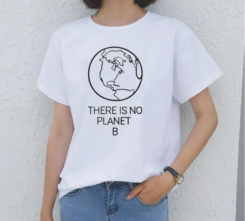 Pink T-Shirt with "There is No Planet B" Print