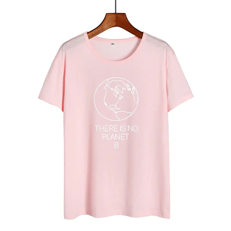Pink T-Shirt with "There is No Planet B" Print - Image 6