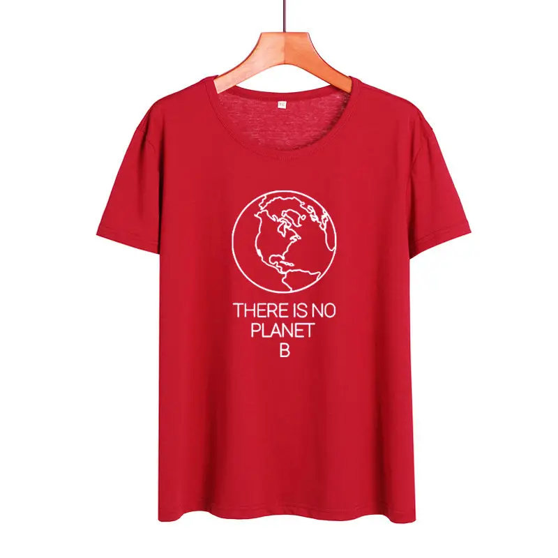 Pink T-Shirt with "There is No Planet B" Print