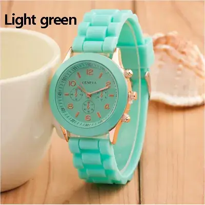 Fluorescent Green Silicone Watch for Girls - Image 9