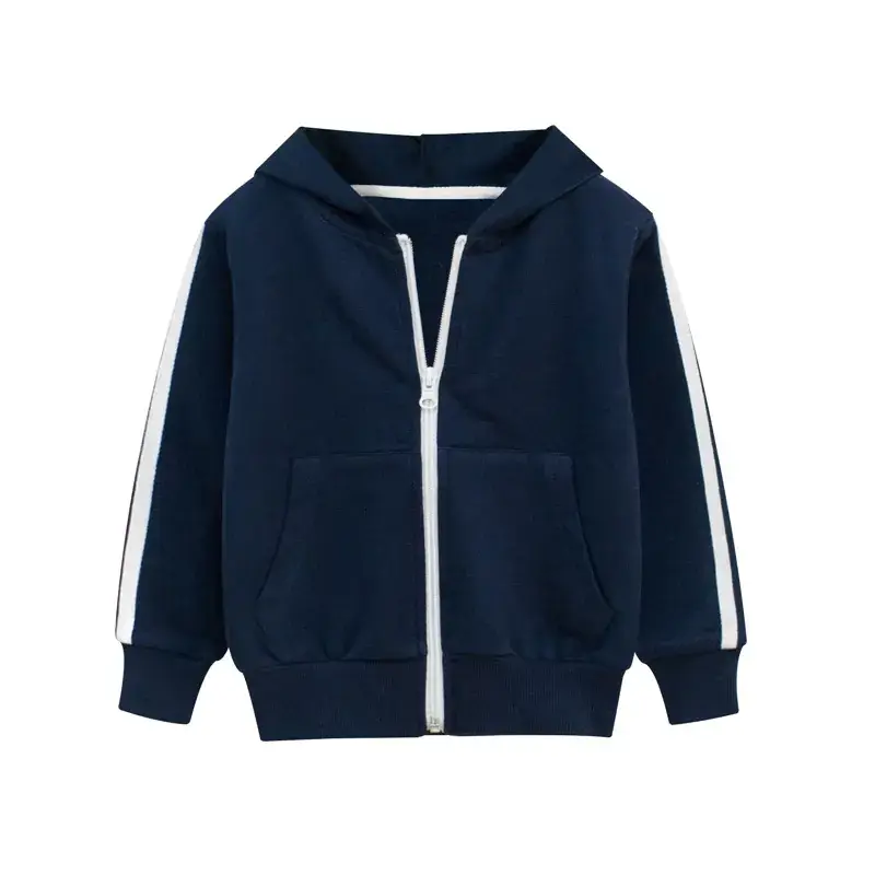 2024 Grey Full-Zip Hoodie for Boys Medium - Image 2