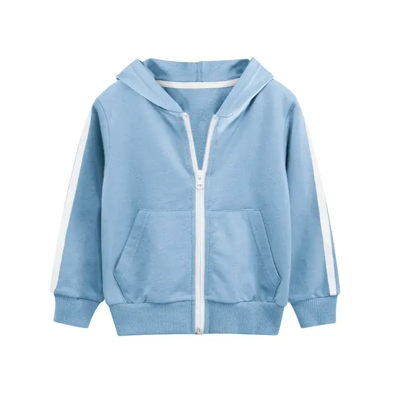 2024 Grey Full-Zip Hoodie for Boys Medium - Image 3
