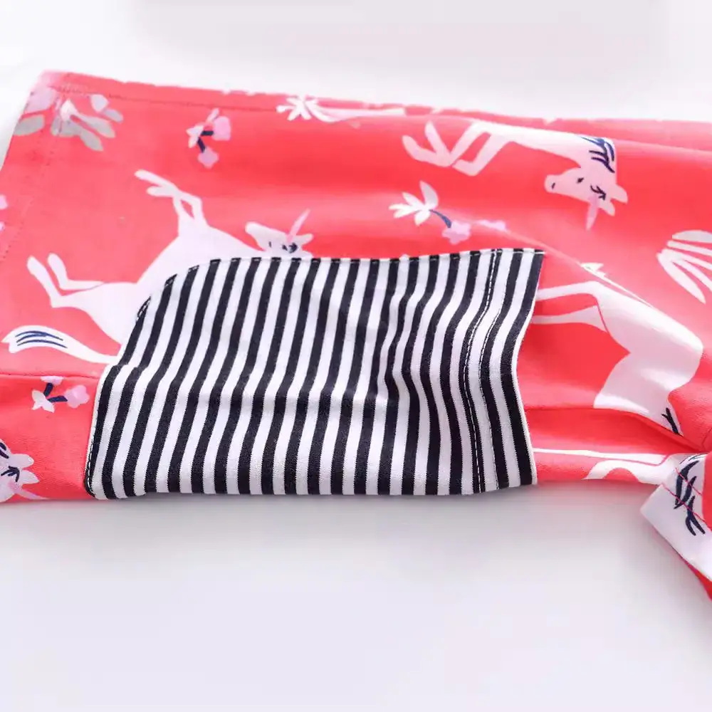 Kids Cartoon Print Lady Dress Red Short Sleeve - Image 5
