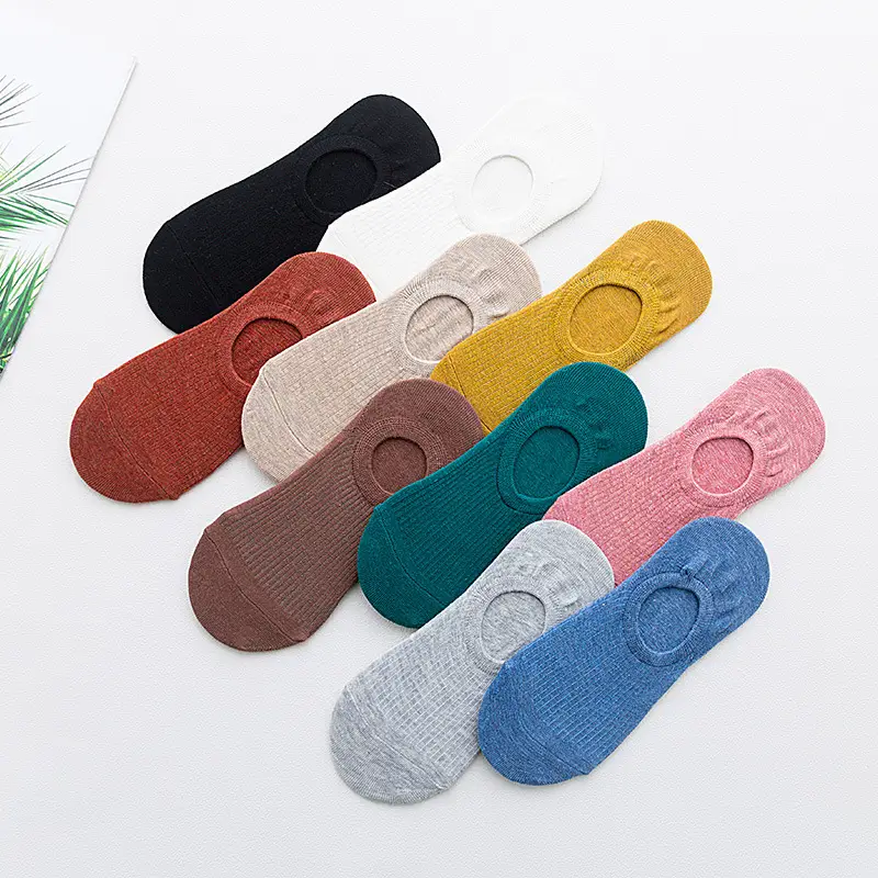 Boat Socks Women's Cotton Wholesale Spring and Summer Invisible Socks Shallow Mouth Silicone Non-Slip Non-Falling Japanese Style Socks Women's Socks