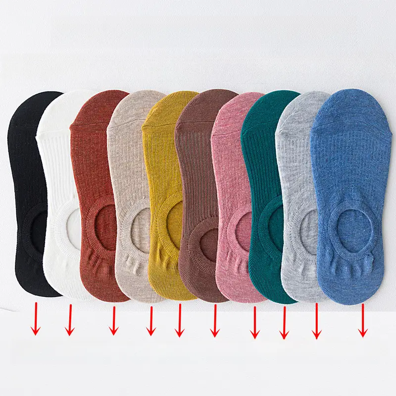 Boat Socks Women's Cotton Wholesale Spring and Summer Invisible Socks Shallow Mouth Silicone Non-Slip Non-Falling Japanese Style Socks Women's Socks