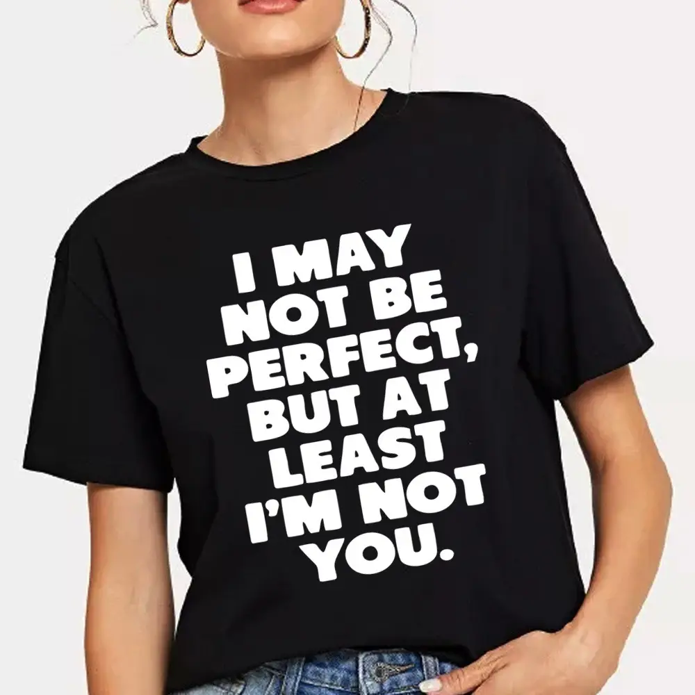 I May Not Be Perfect But I'm Not Short-Sleeved T-Shirt Orange - Image 2