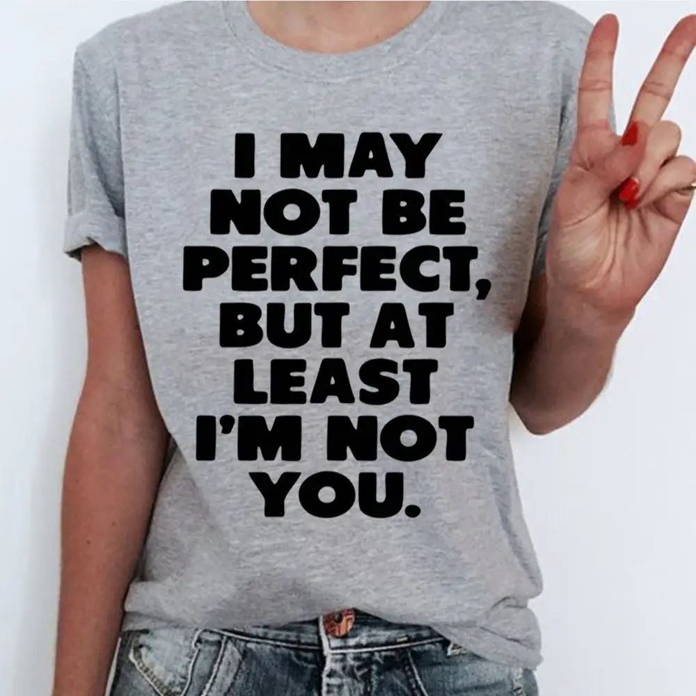 I May Not Be Perfect But I'm Not Short-Sleeved T-Shirt Orange - Image 3