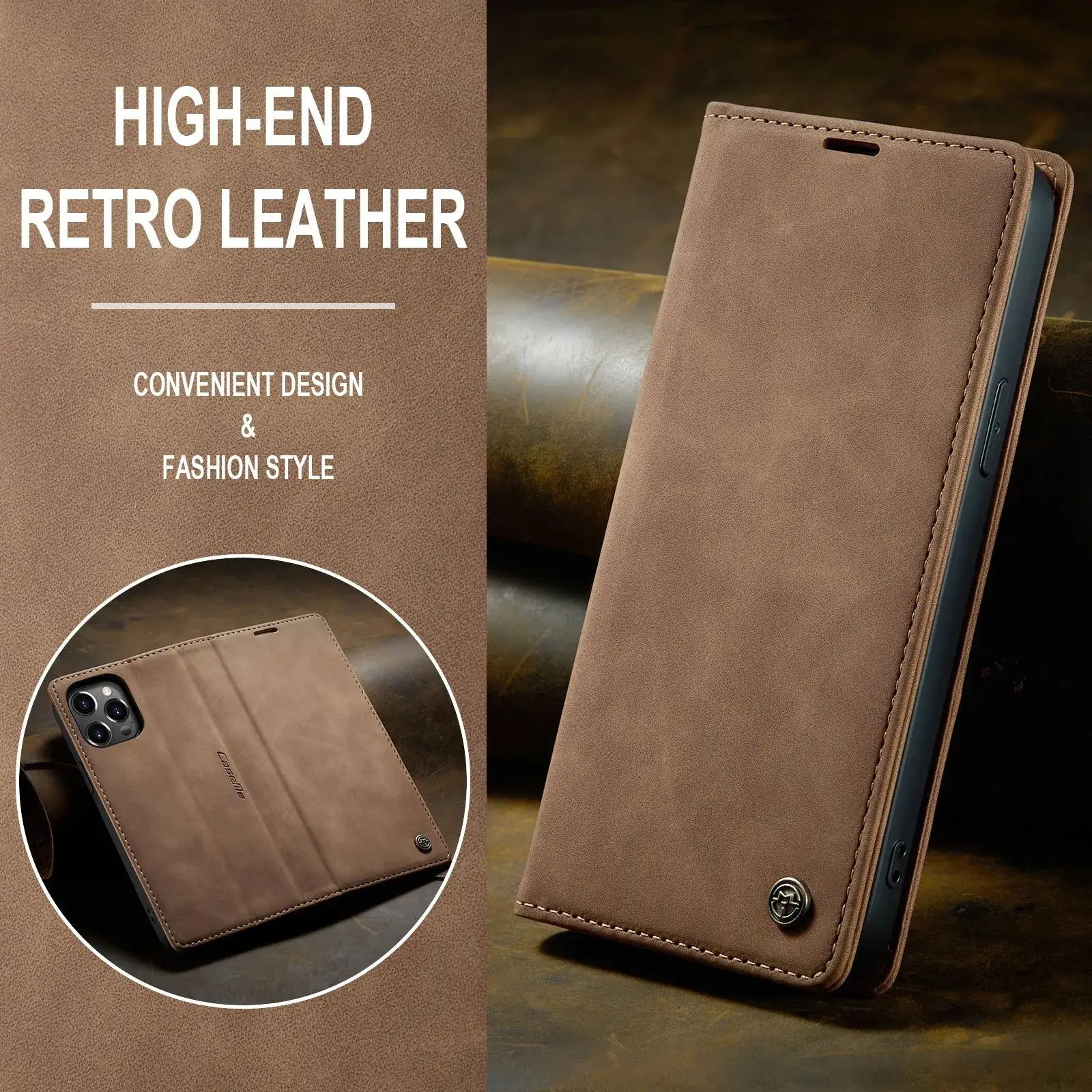 Apple iPhone 16 Mobile Leather Flip Cover Case - Image 9