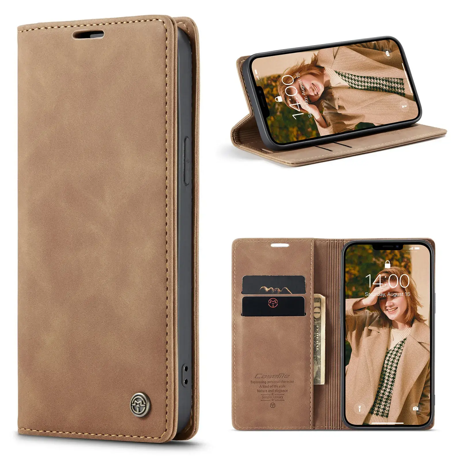 Apple iPhone 16 Mobile Leather Flip Cover Case - Image 10
