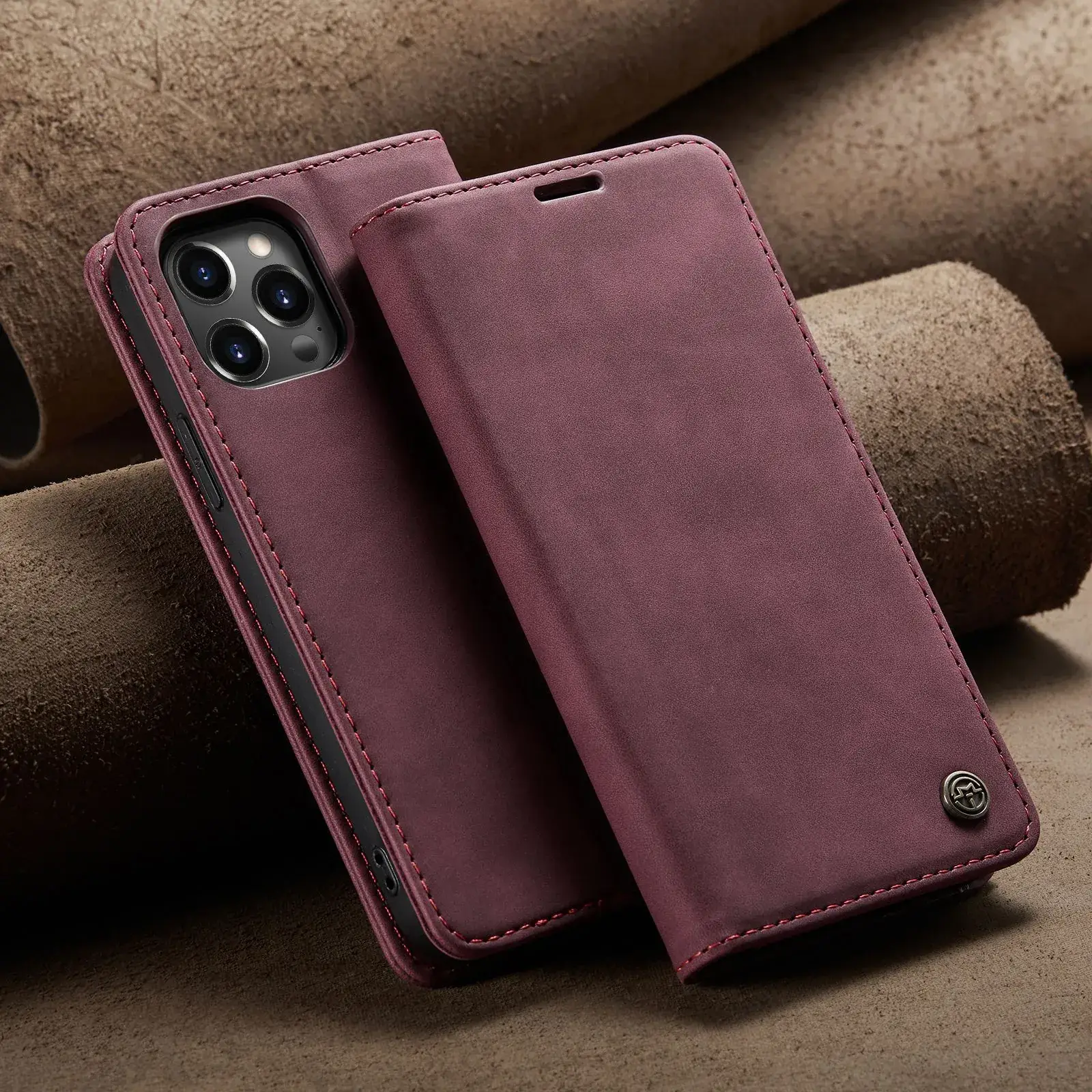 Apple iPhone 16 Mobile Leather Flip Cover Case - Image 4