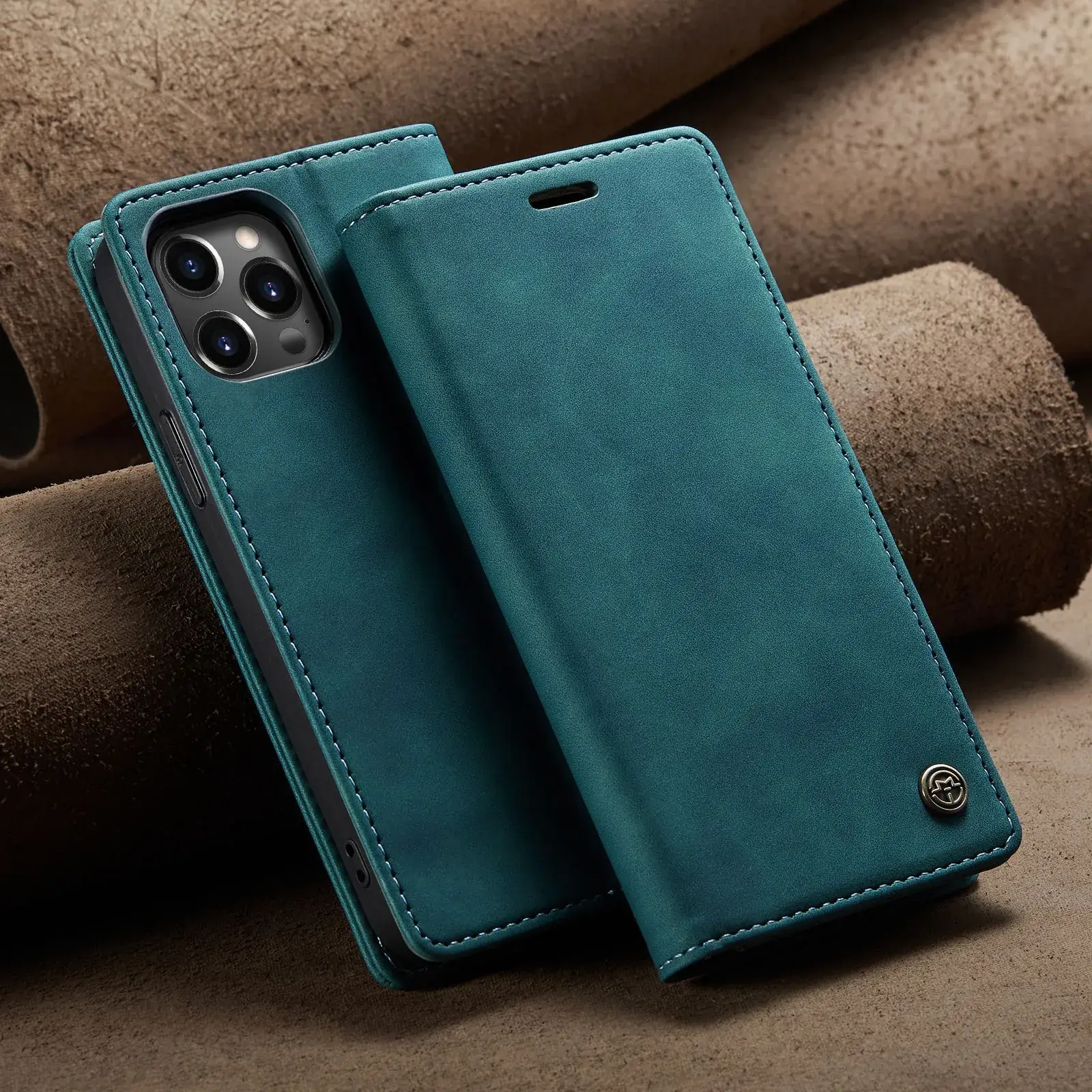 Apple iPhone 16 Mobile Leather Flip Cover Case - Image 5
