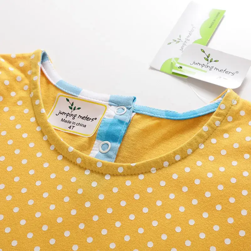 Girls Dress Yellow Polka Dot Short Sleeve Factory Wholesale - Image 3