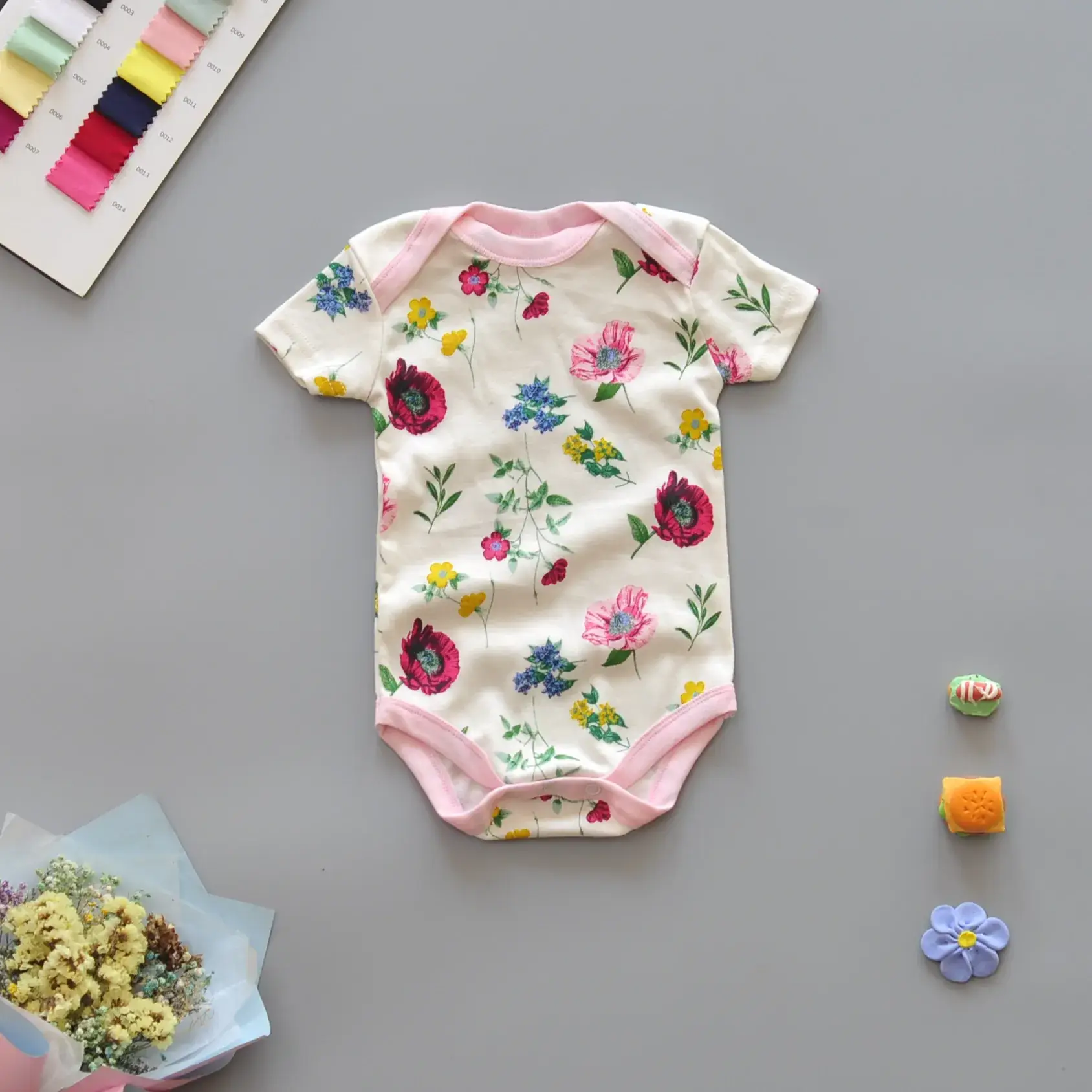 Baby Boy Cotton Footed Jumpsuit Short Sleeve Triangle Romper Spring Autumn Newborn Crawling Suit - Image 5