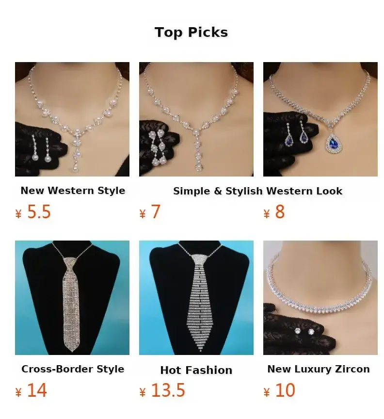 Silver Plated Rhinestone Crossbody Necklace 40cm Adjustable — feature 1