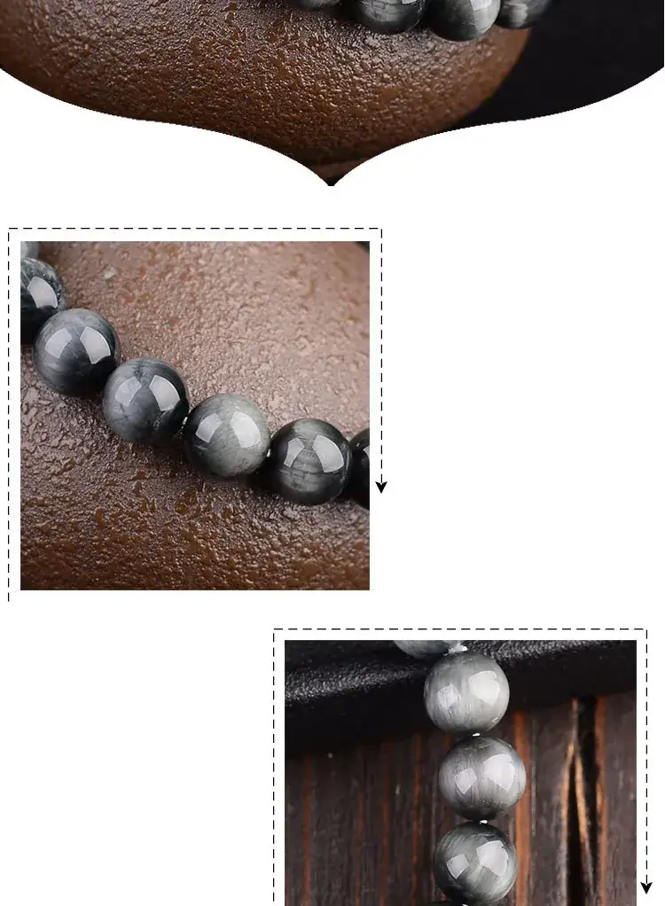 Jingyao 6A Cat's Eye Gray Bracelet 6-18mm Crystal — feature 5