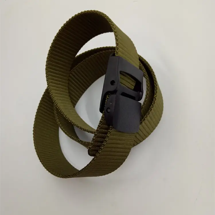 Tactical Nylon Belt with Steel Buckle Green