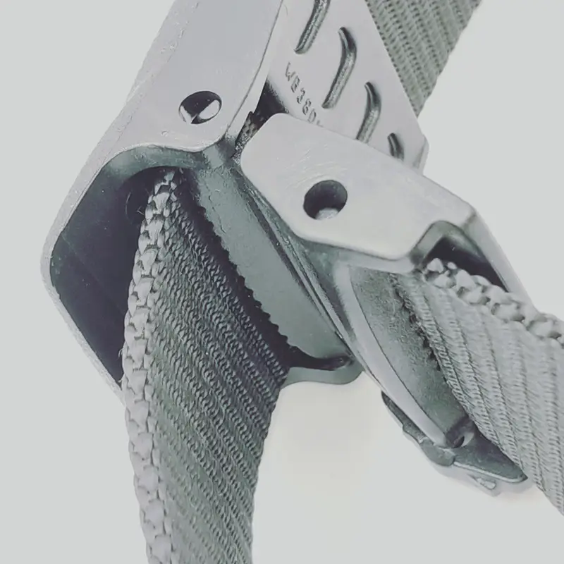 Tactical Nylon Belt with Steel Buckle Green