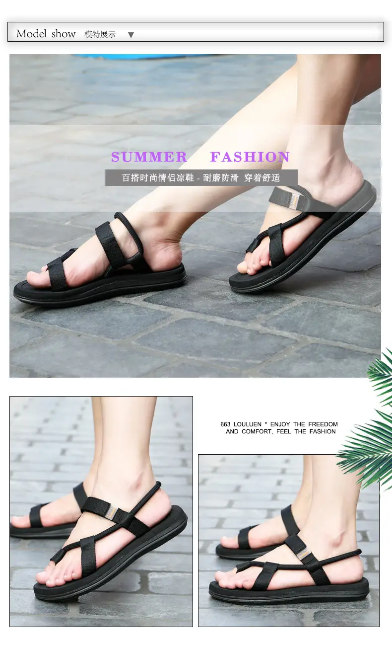 New Flats Sandals for Women Summer Fashion Outer Wear Student Ladies Slippers Beach Sandals Slippers Export Large Size — feature 11