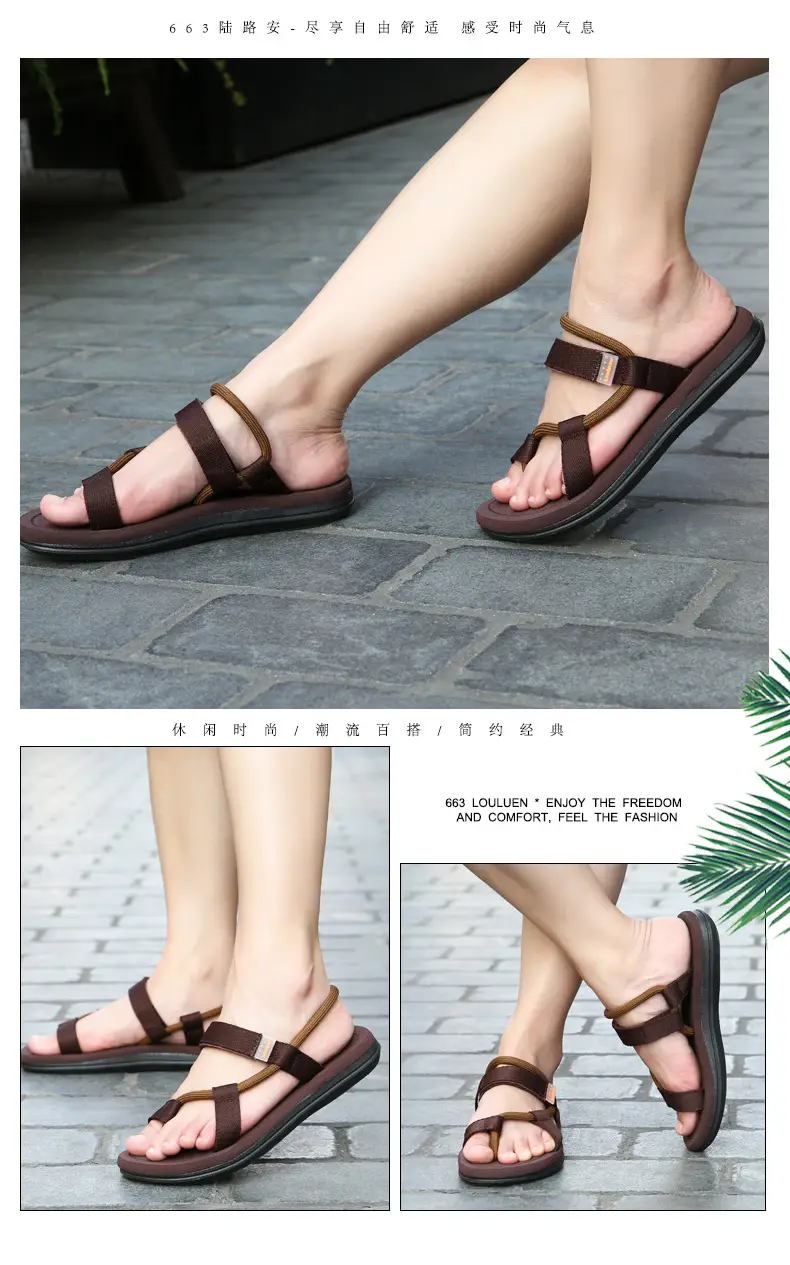 New Flats Sandals for Women Summer Fashion Outer Wear Student Ladies Slippers Beach Sandals Slippers Export Large Size — feature 12