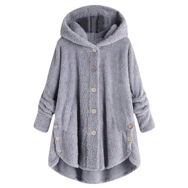 Women's Leopard Print Hooded Jacket Brown Button Front - Image 16
