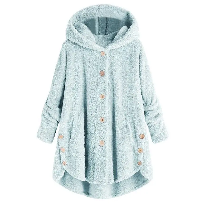 Women's Leopard Print Hooded Jacket Brown Button Front - Image 11