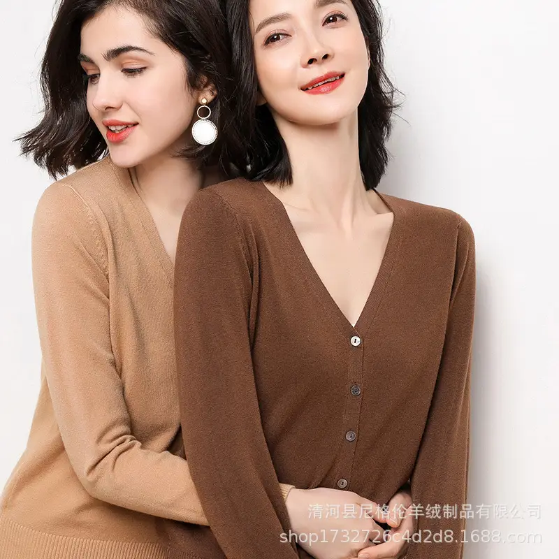 Korean-style Short Knitted Cardigan Sweater for Women - Image 16
