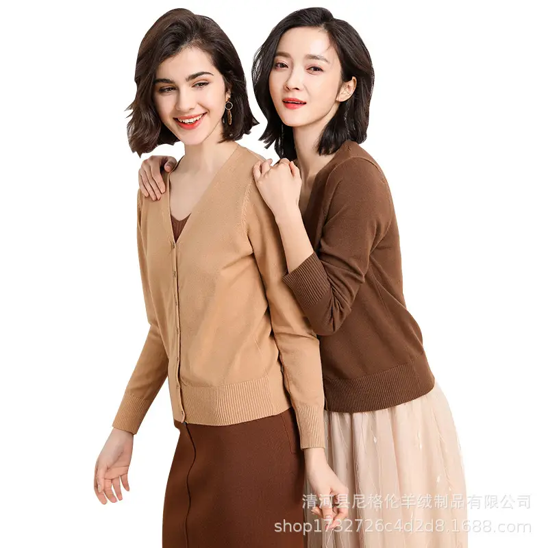 Korean-style Short Knitted Cardigan Sweater for Women - Image 17