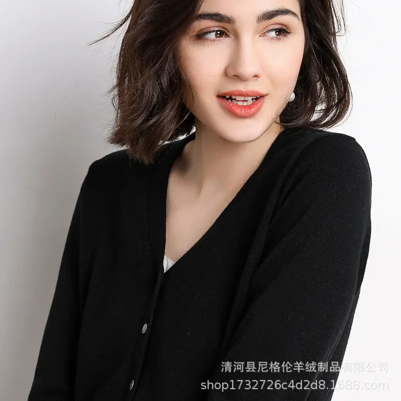 Korean-style Short Knitted Cardigan Sweater for Women - Image 4