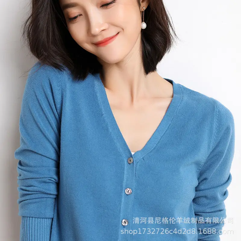 Korean-style Short Knitted Cardigan Sweater for Women - Image 7