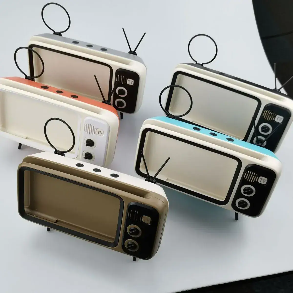 Portable Small TV Phone Holder with Bluetooth Speaker