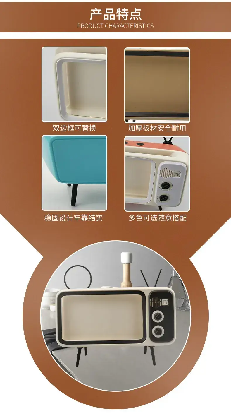 Portable Small TV Phone Holder with Bluetooth Speaker — feature 13
