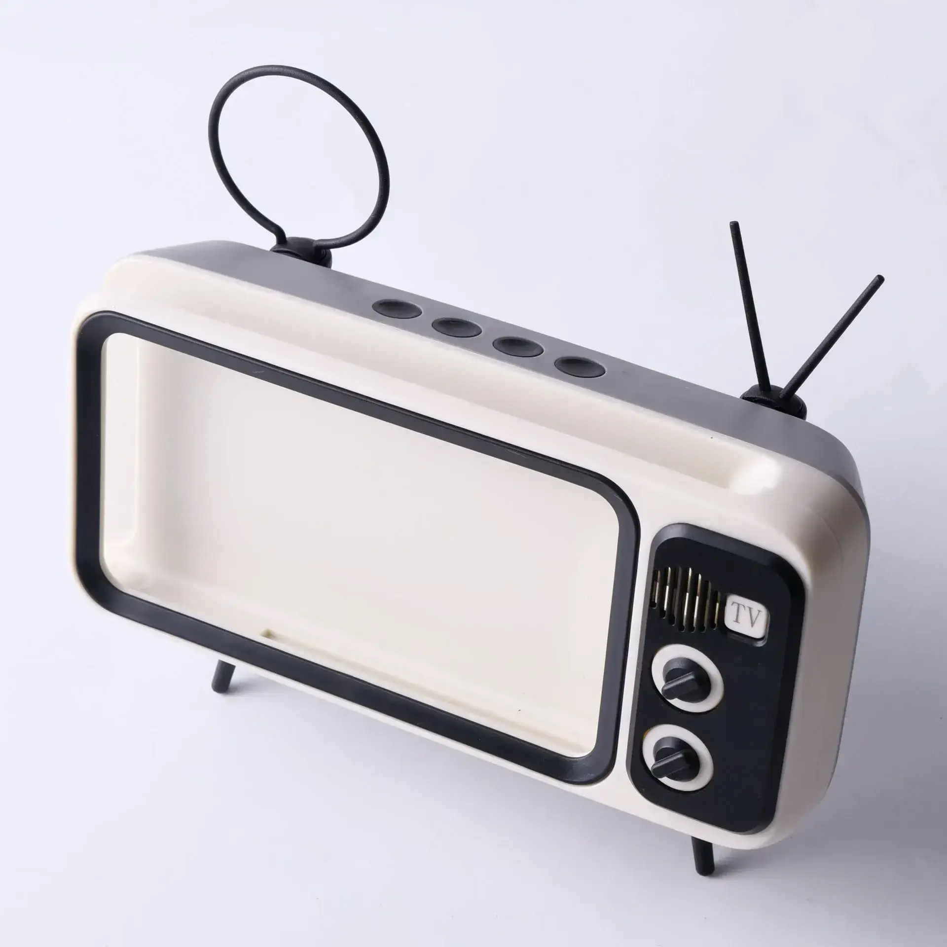 Portable Small TV Phone Holder with Bluetooth Speaker