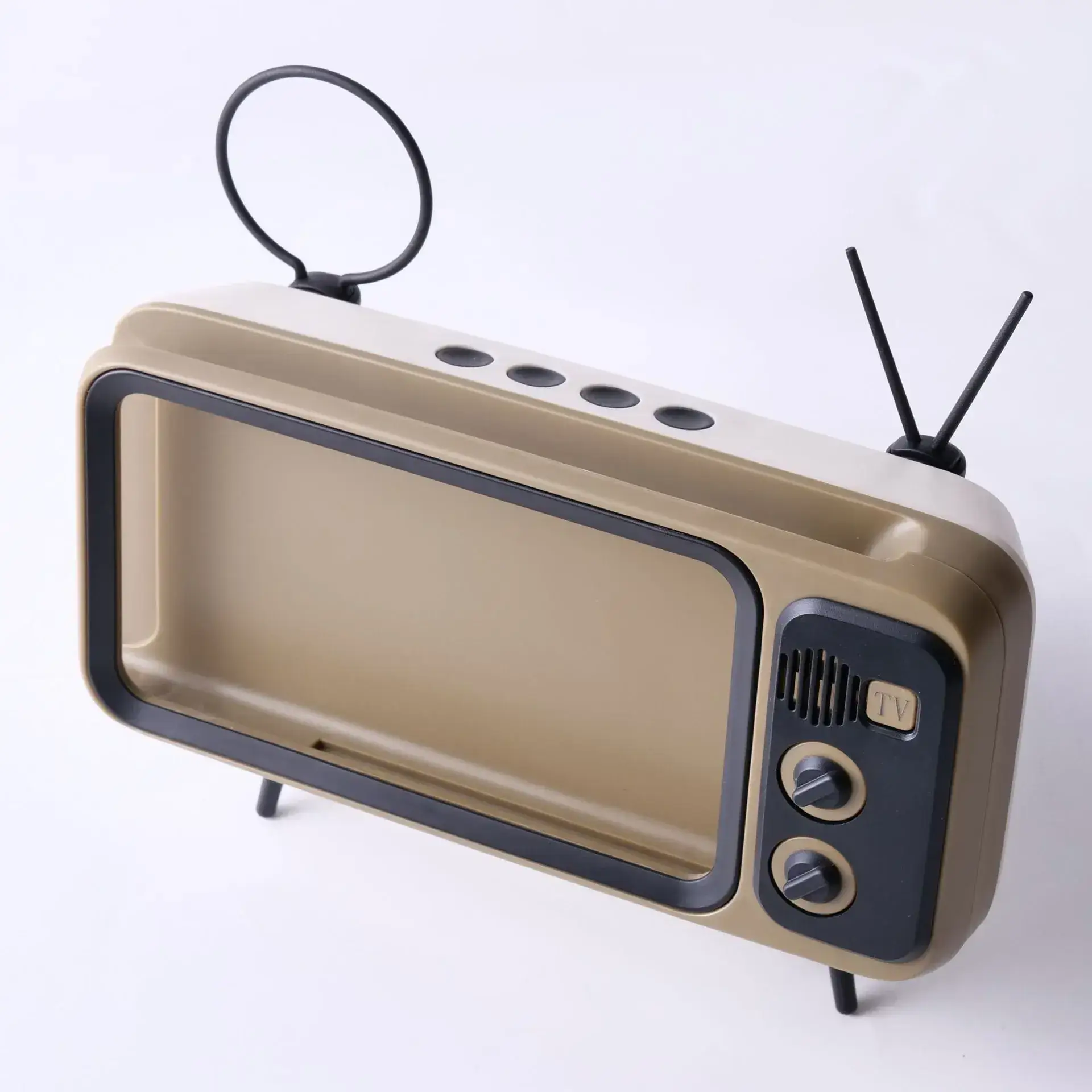 Portable Small TV Phone Holder with Bluetooth Speaker