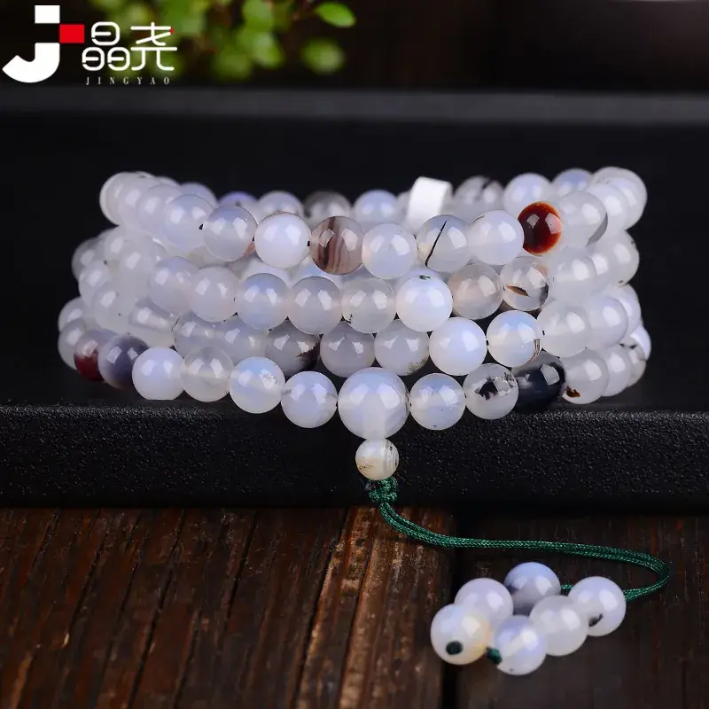 Jingyao Ocean Chalcedony 108-Bead Bracelet Necklace - Image 6