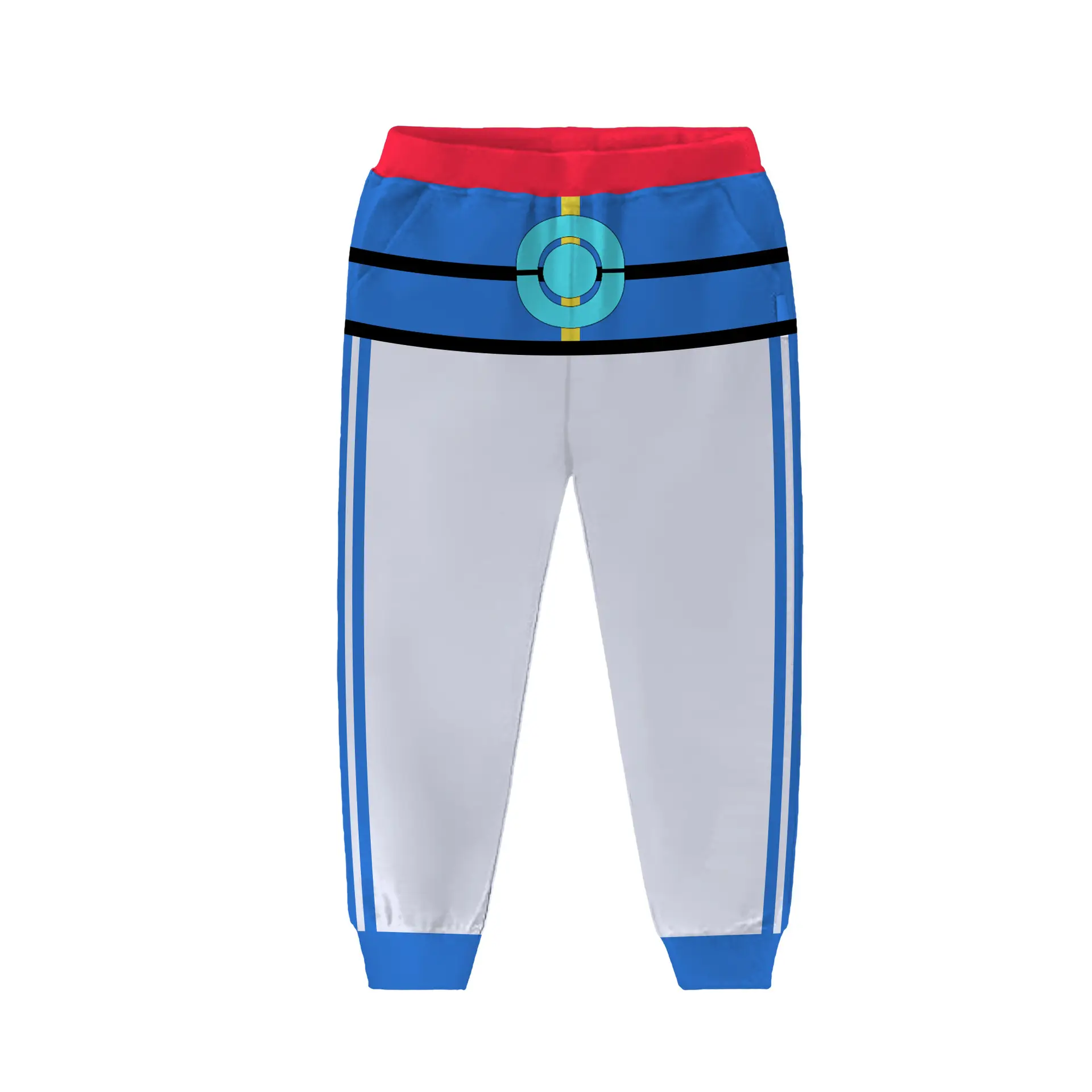 Children 3D Printed Track Pants Red Blue White Hoodie